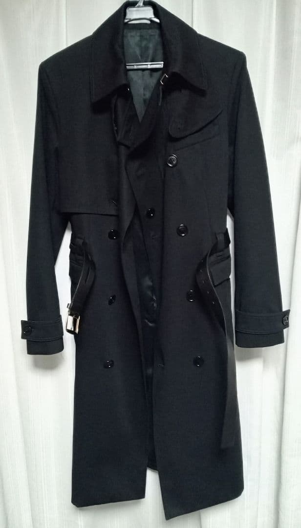 18AW DIOR HOMME atelie レザーベルトトレンチコート 48