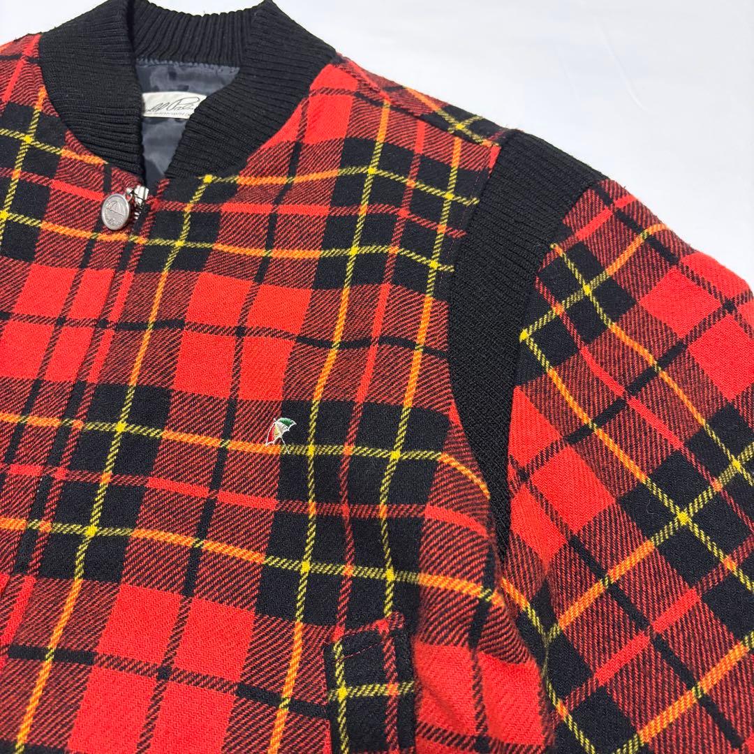 希少！ 90s アーノルドパーマー チェック ウール ブルゾン