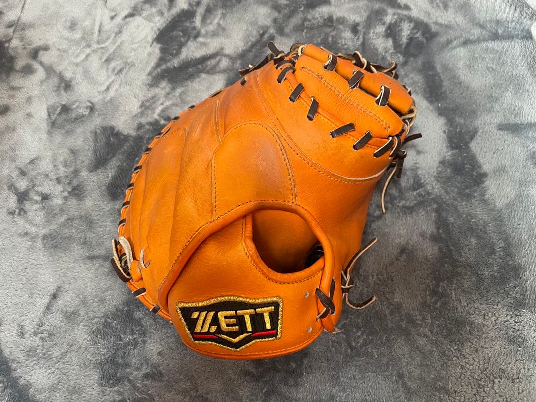 ZETT 軟式キャッチャーミット　オレンジ