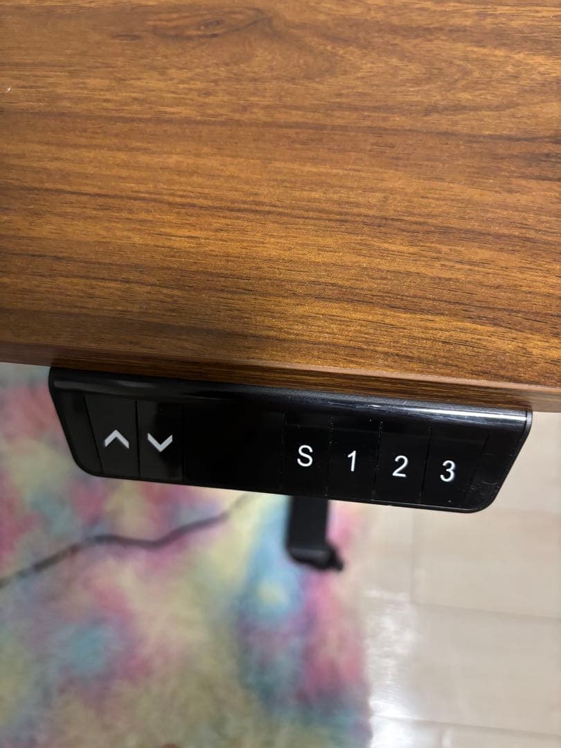 電動昇降デスク ブラウン 中型