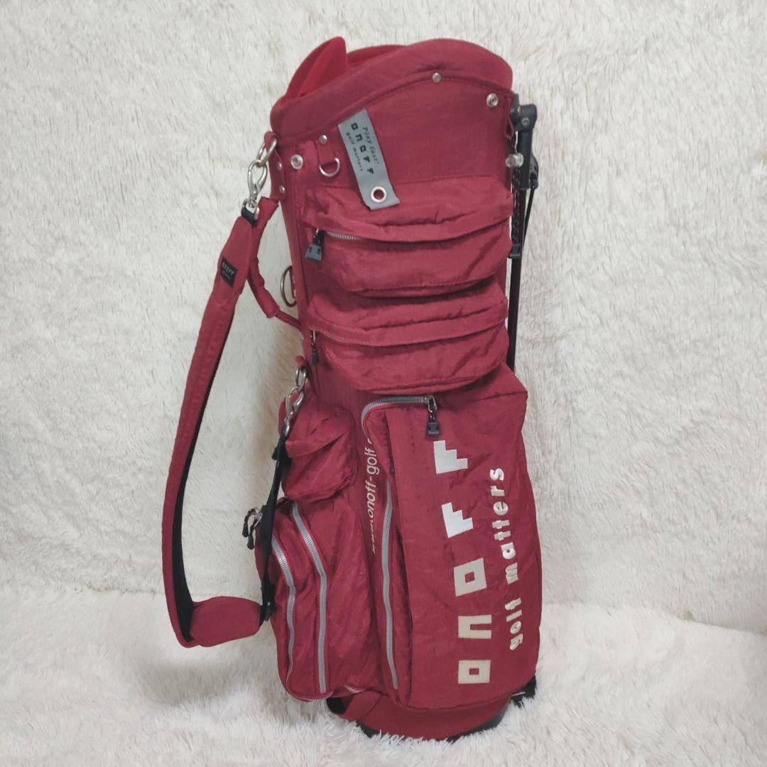 ONOFF★オノフ★9.0型★軽量★良品★スタンド(RED)キャディバッグ