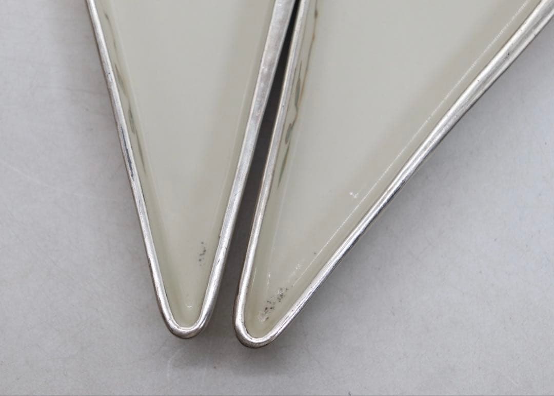 高麗地銀彩遠山椿画　山形　口替皿15枚　懐石料理　在銘　共箱　送料込み0205