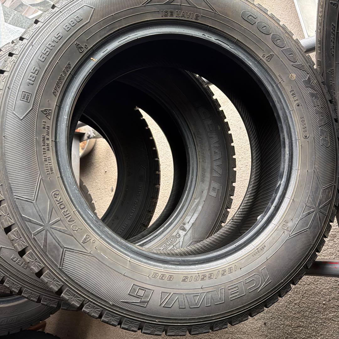 185/65R15 88Q グッドイヤー アイスナビ6 2018年製 中古４本