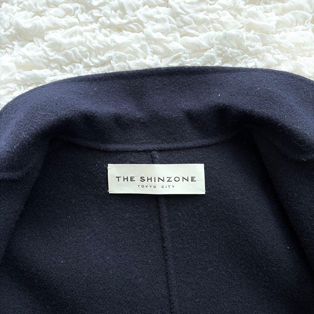 タグ付き✨ ザシンゾーン ダブルフェイス ウールチェスターコート ロング丈 紺