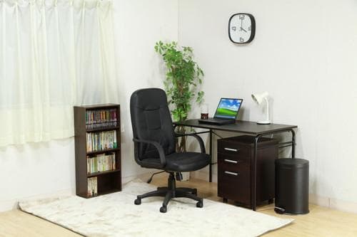 【新品・送料無料】レザーチェアー　ＨＦ－６６　ブラック　２