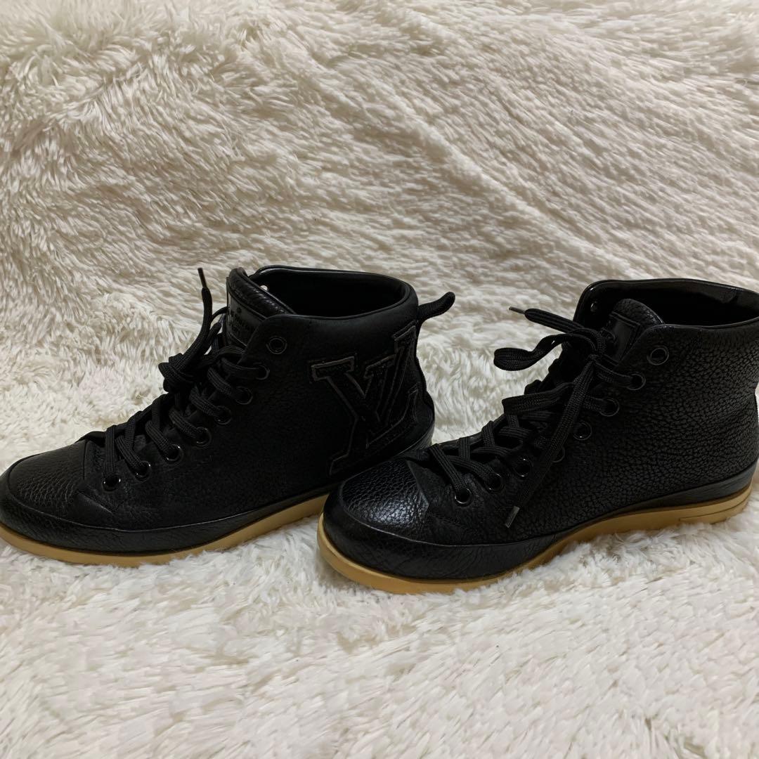 louis vuittonハイカット レザー スニーカー 26cm