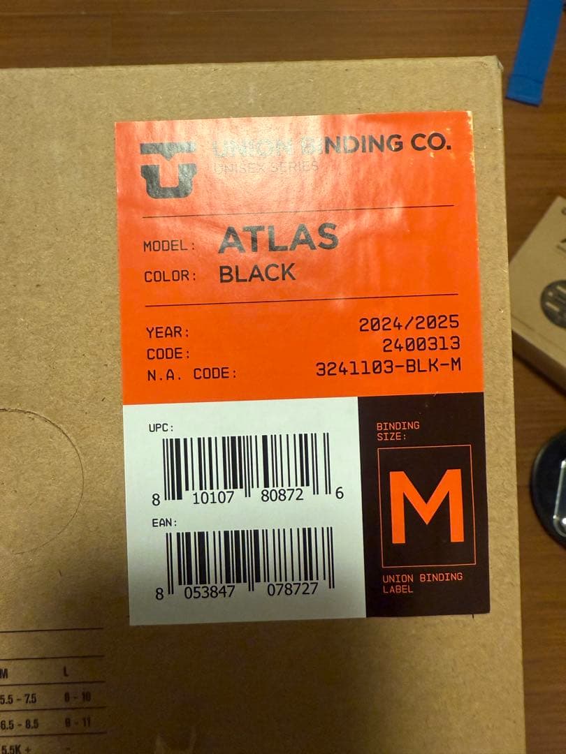 24-25 UNION ATLAS Ｍサイズ　BLACK