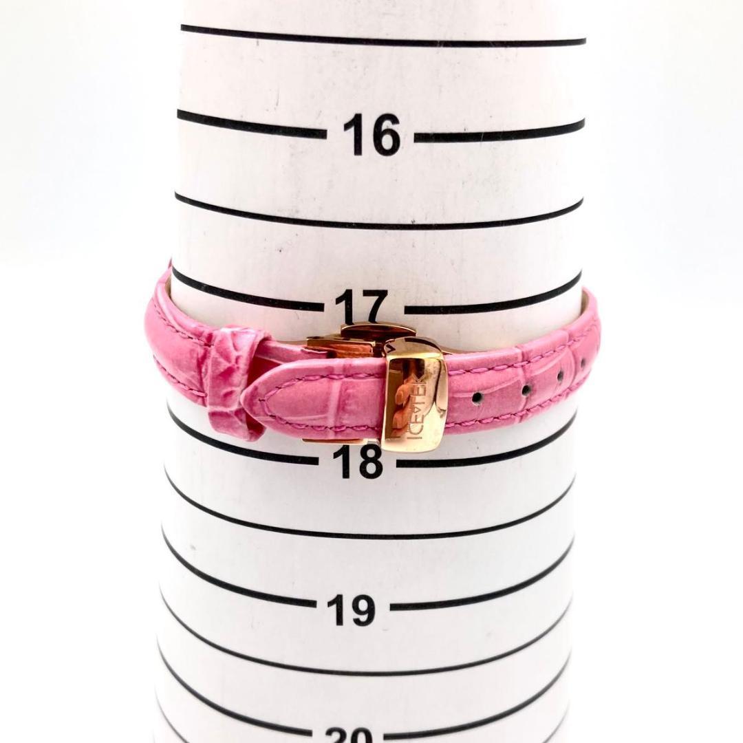 344 極美品 アイステック PQ2-RG 腕時計 クオーツ 石付き シェル