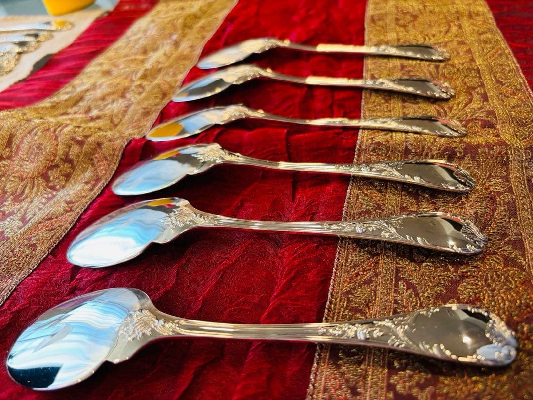 美品 クリストフル マルリー カトラリー　42本6客 オーダーメイド収納ケース付