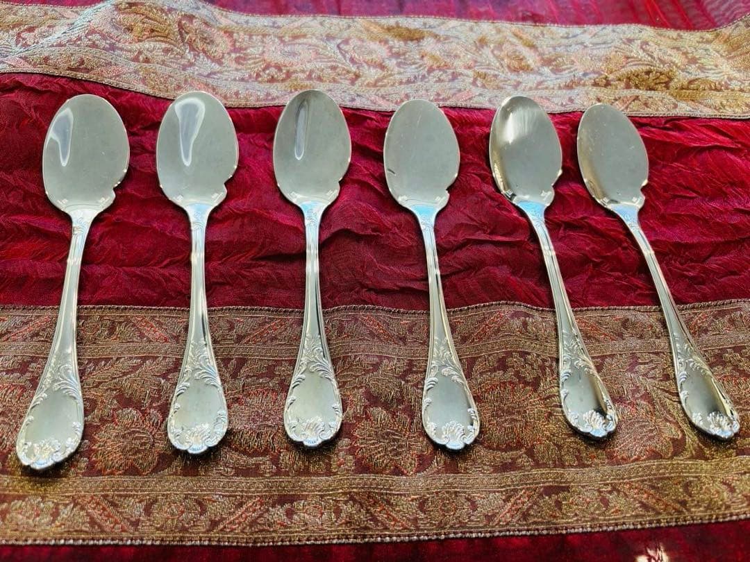 美品 クリストフル マルリー カトラリー　42本6客 オーダーメイド収納ケース付