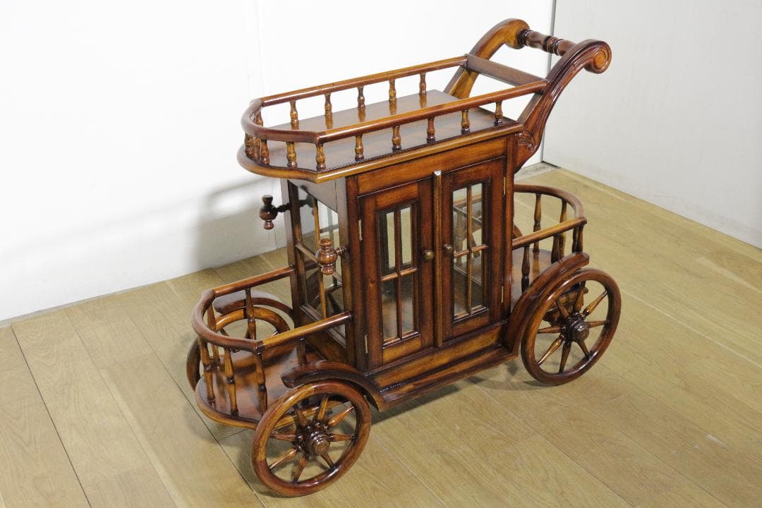 マホガニー家具★シンデレラワゴン★キッチンワゴン★良品★