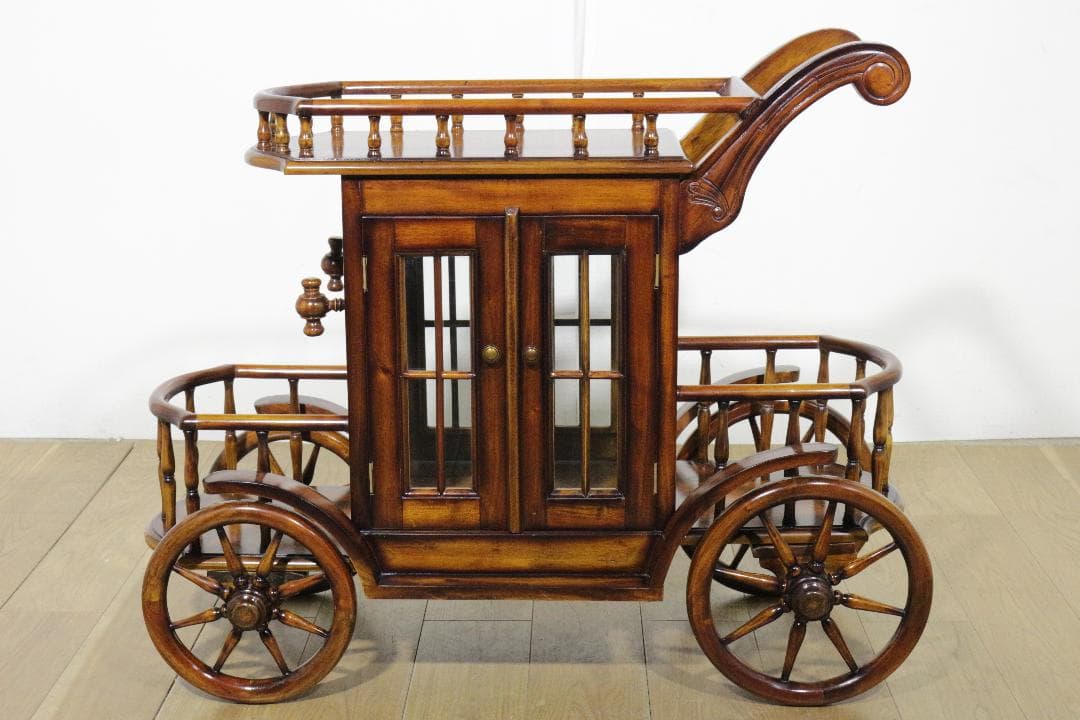 マホガニー家具★シンデレラワゴン★キッチンワゴン★良品★