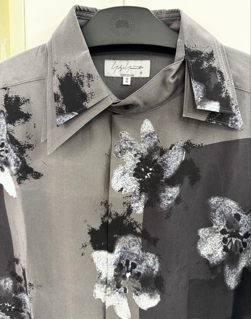 25ssヨウジヤマモト small flowers 3collar shirt