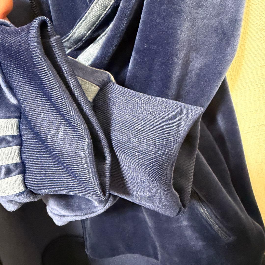 ＊adidas ベロアトラックジャケット　ネイビー　XS ベッケンバウワー