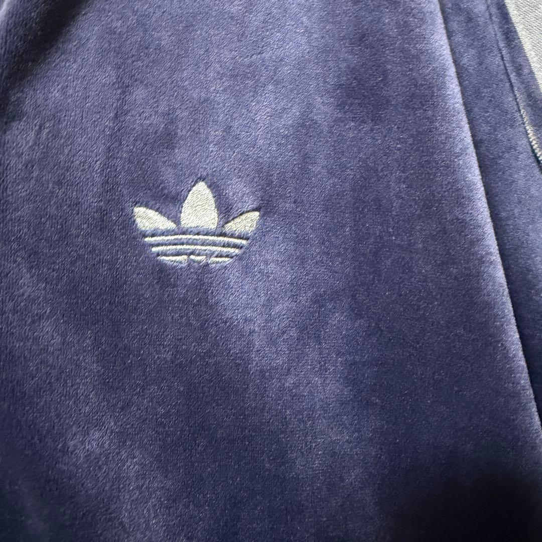 ＊adidas ベロアトラックジャケット　ネイビー　XS ベッケンバウワー