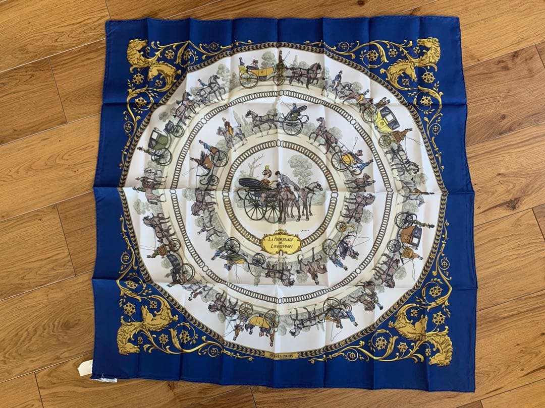 HERMESエルメスカレ90LA PROMENADE DE LONGCHAMPS