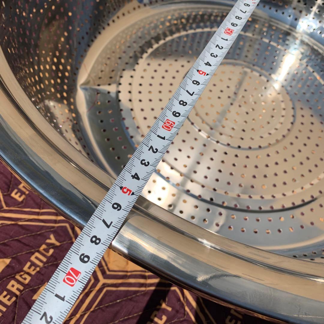 2個　68cm 大型　ステンレス 穴あき　パンチ　水切り　野菜洗い　ざる