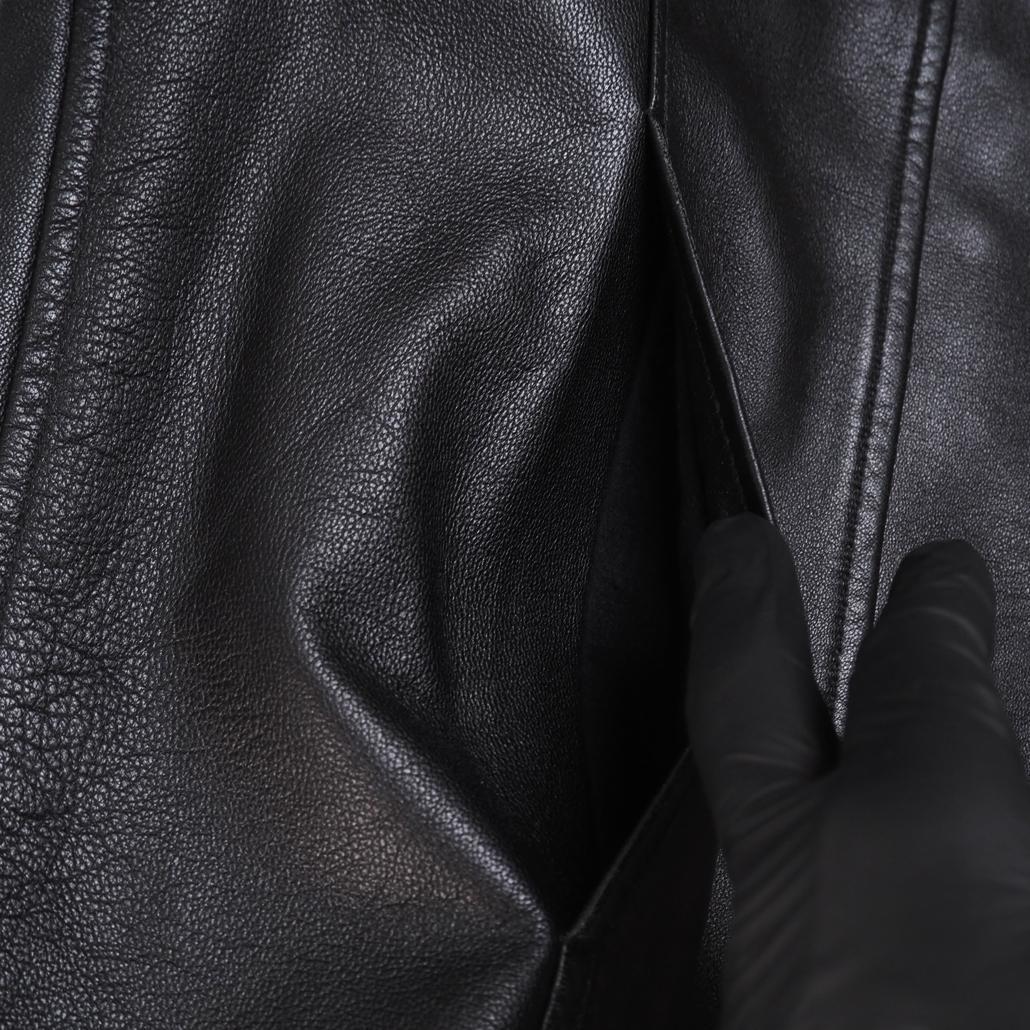 Karl Helmut ラムレザー トラッカージャケット オーバサイズ 黒 L