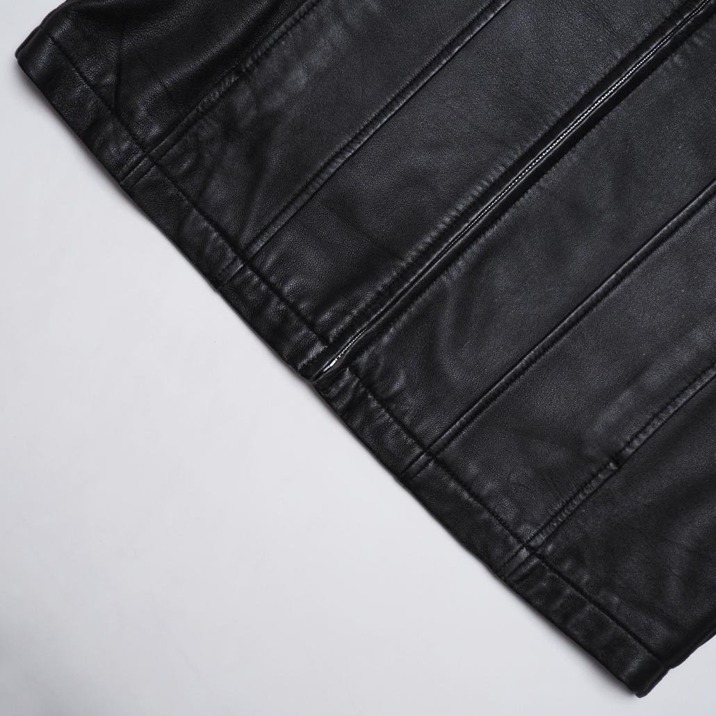 Karl Helmut ラムレザー トラッカージャケット オーバサイズ 黒 L