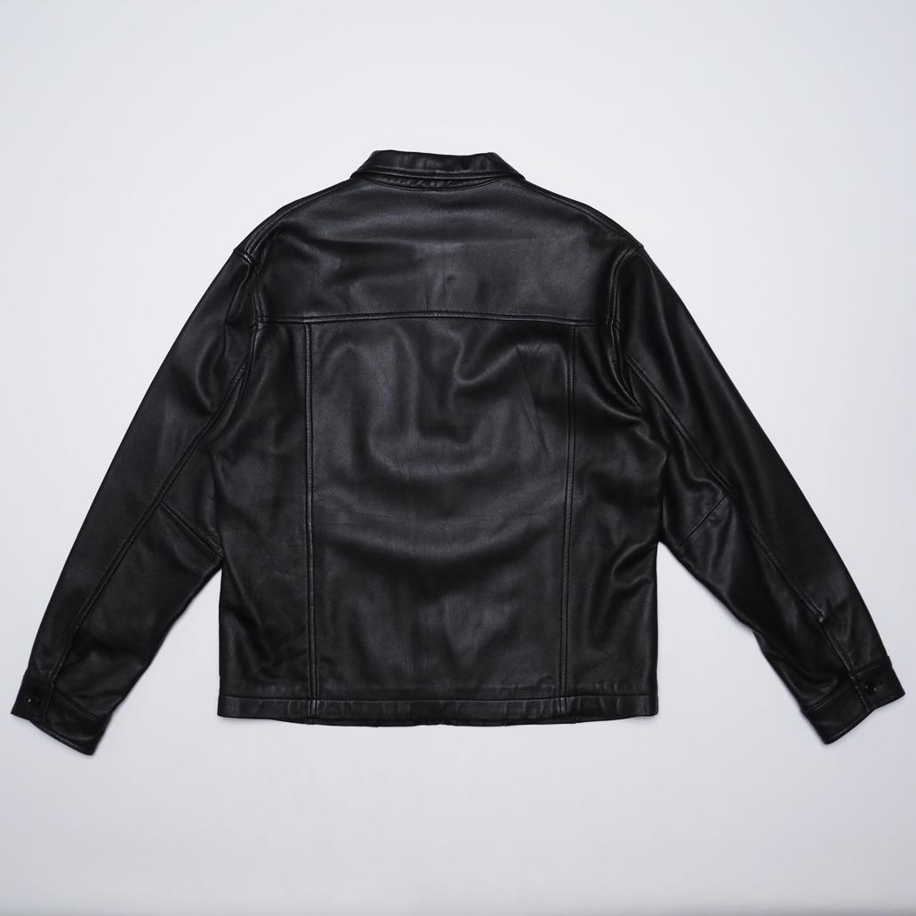 Karl Helmut ラムレザー トラッカージャケット オーバサイズ 黒 L