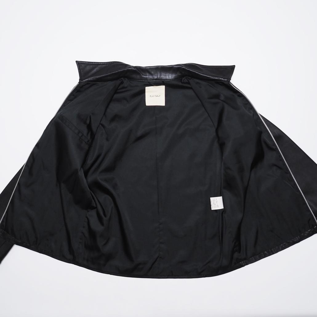 Karl Helmut ラムレザー トラッカージャケット オーバサイズ 黒 L