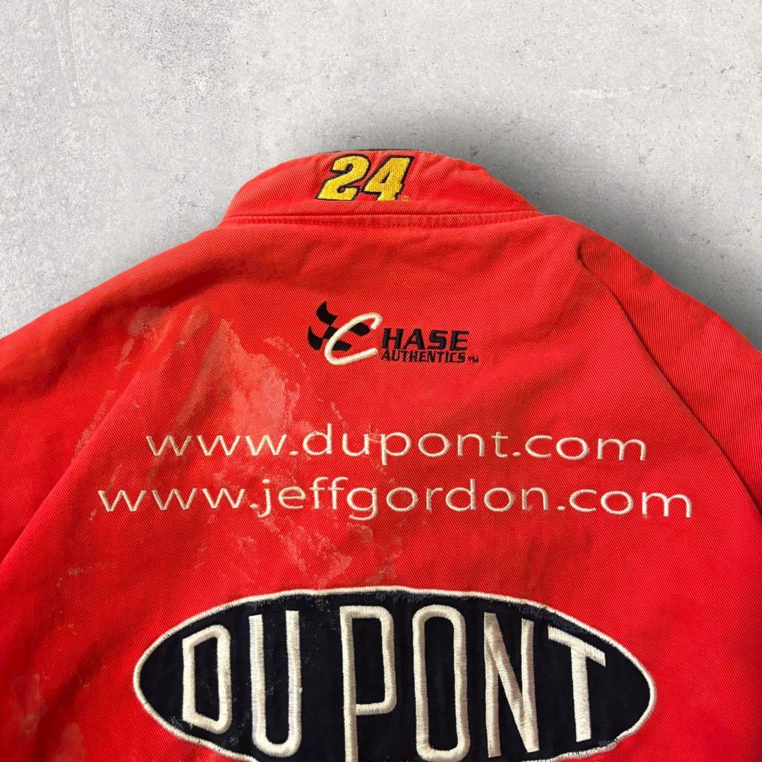 【DU PONT】レーシングジャケット　企業ロゴ　刺繍デザイン　2XL 古着 e
