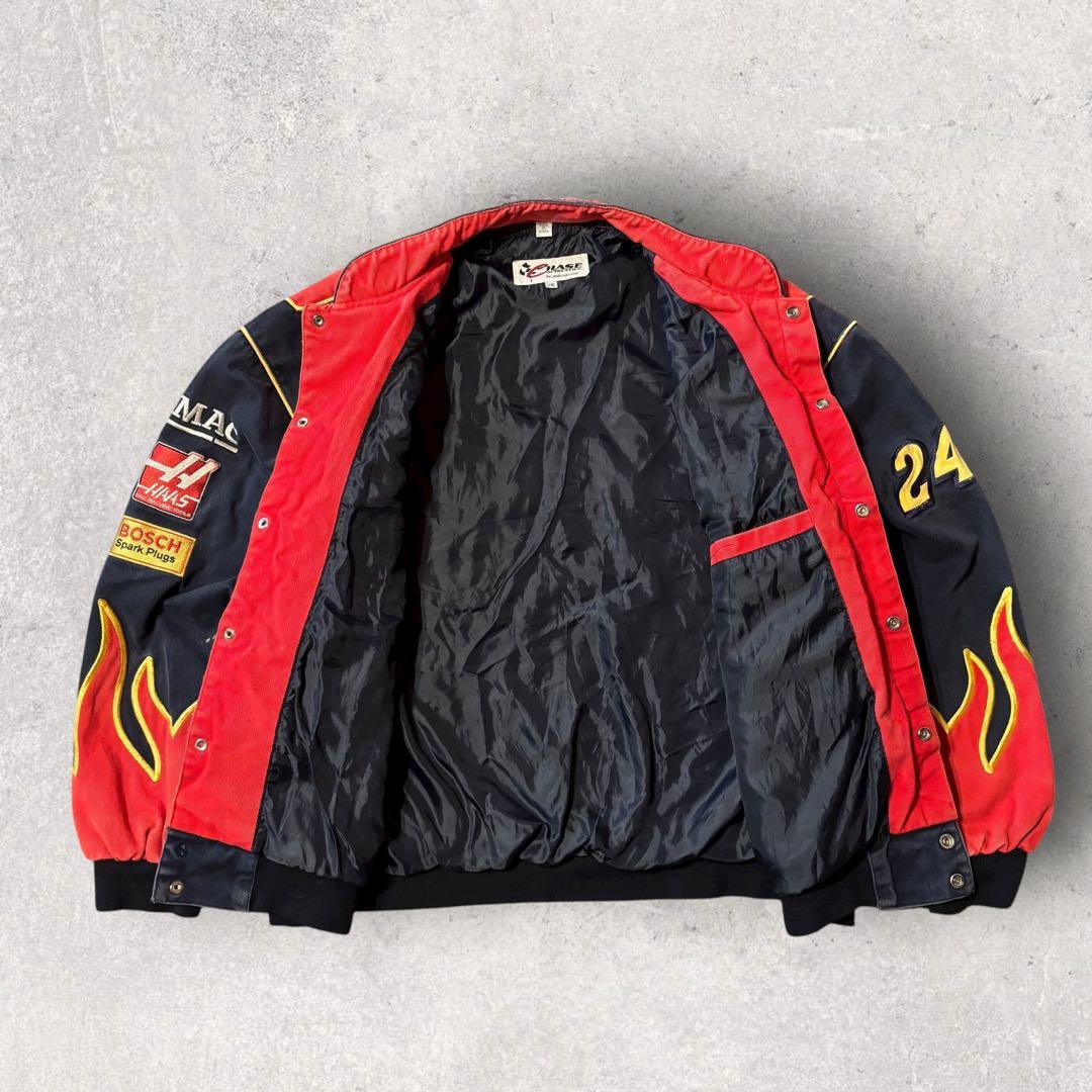 【DU PONT】レーシングジャケット　企業ロゴ　刺繍デザイン　2XL 古着 e