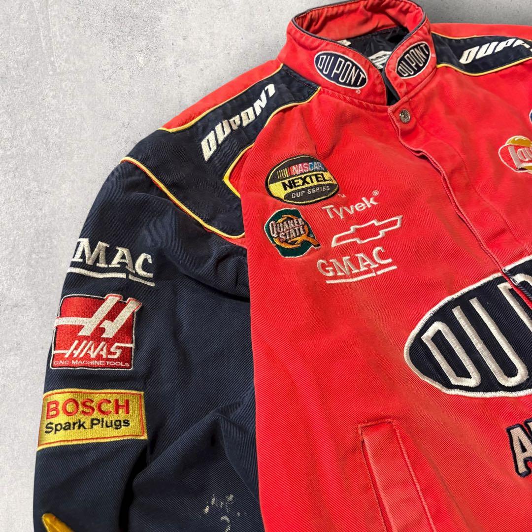 【DU PONT】レーシングジャケット　企業ロゴ　刺繍デザイン　2XL 古着 e