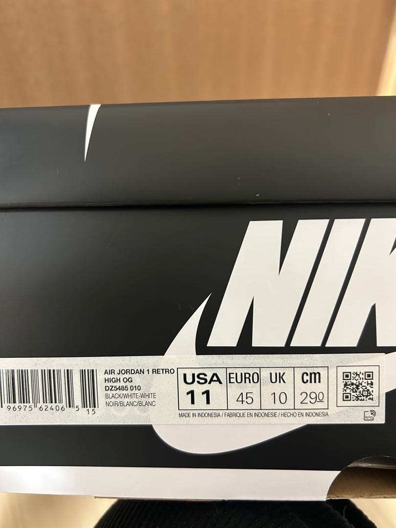 靴 Air Jordan 1 Retro High OG Black White