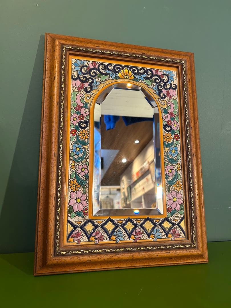 セビリア焼き ？ ウォールミラー ミラー 鏡 壁掛けミラー