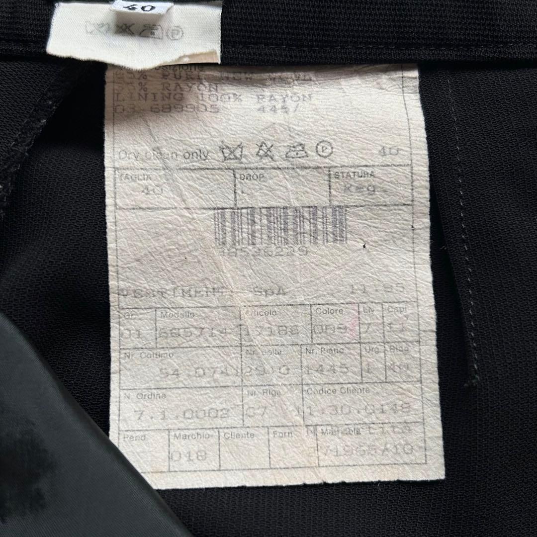 【美品】ジョルジオアルマーニ パンツセットアップ ウール 黒 40 イタリア製