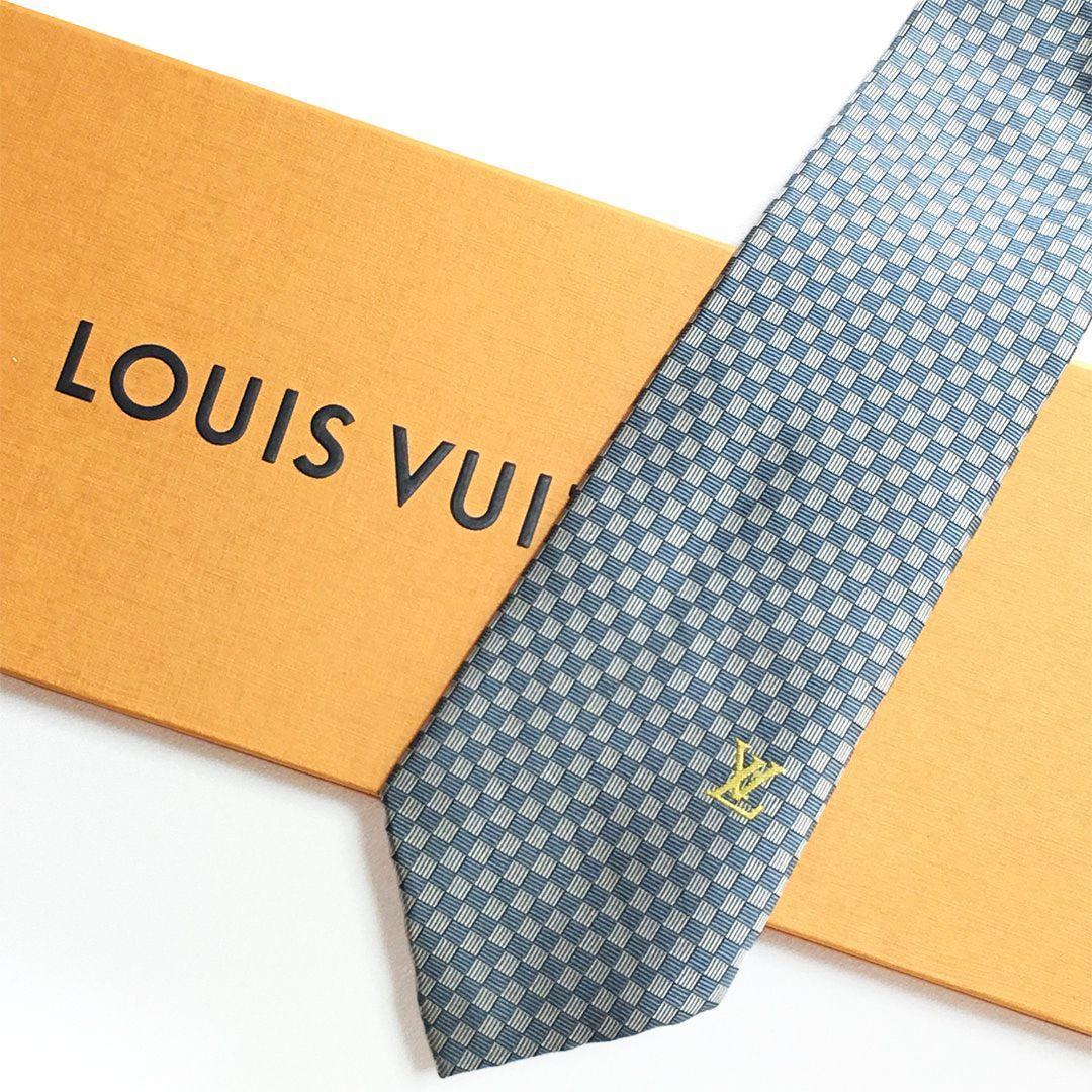 未使用級 ルイヴィトン Louis Vuitton ネクタイ マイクロダミエ