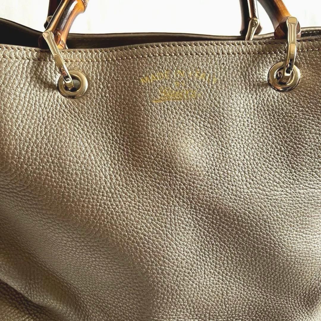 GUCCI グッチ バンブーショッパーラージトート トートバッグ レザー