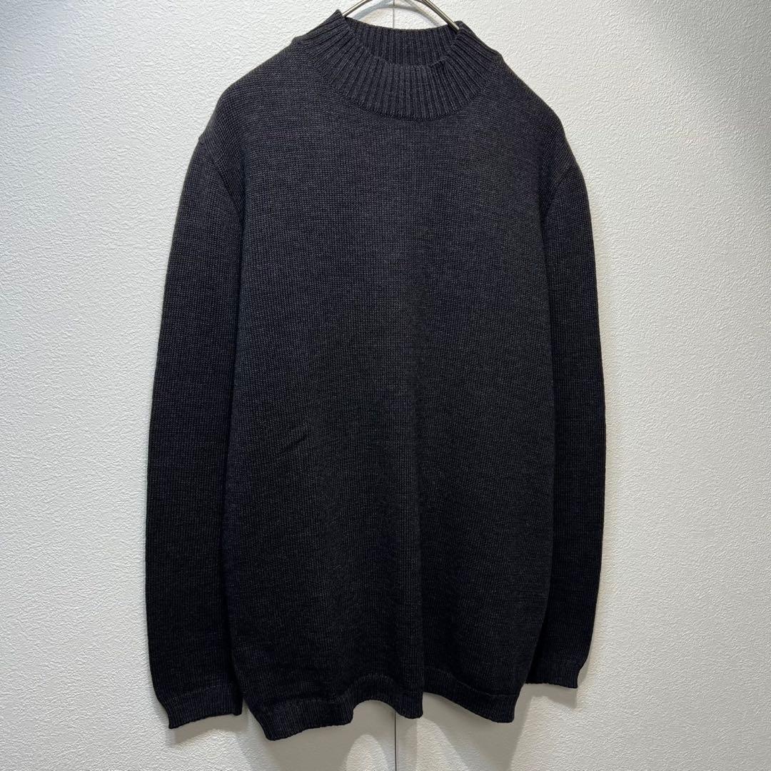 希少 美品 MIU MIU ウール モックネック デザイン 長袖 ニット 40