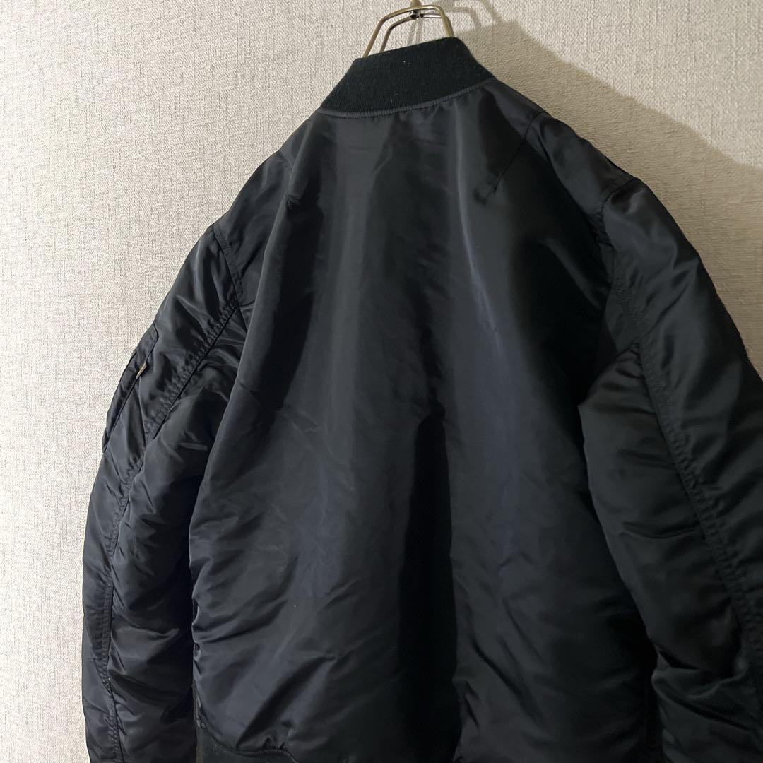 Alpha アルファMA-1 フライトジャケット リバーシブル ブラック短丈