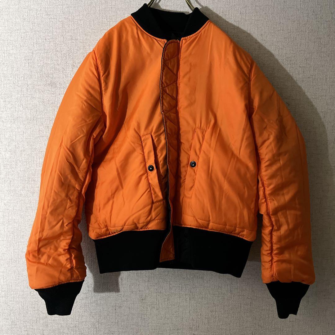 Alpha アルファMA-1 フライトジャケット リバーシブル ブラック短丈