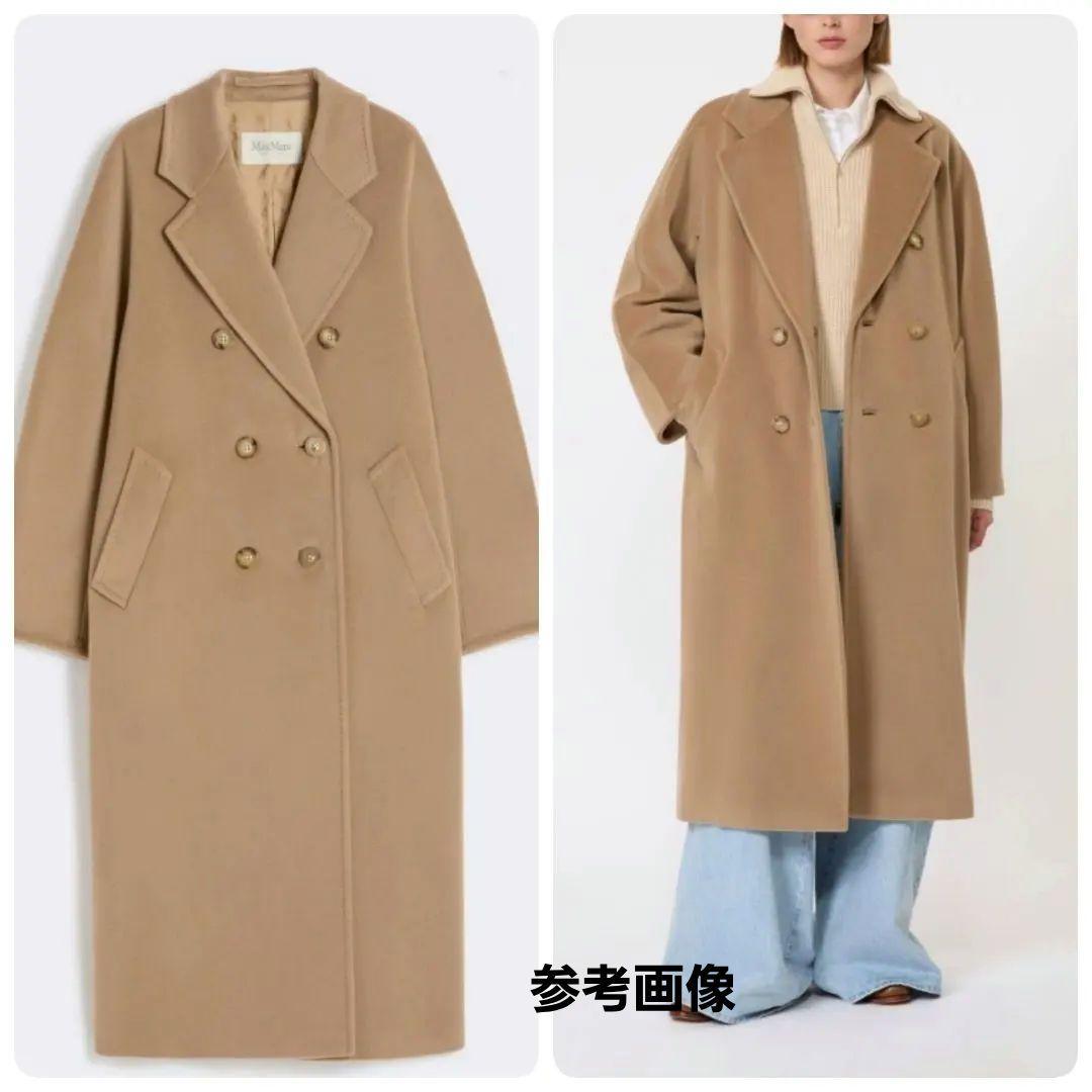 MaxMara ベージュ ダブルブレスト アイコンロングコート　カシミヤ　白タグ