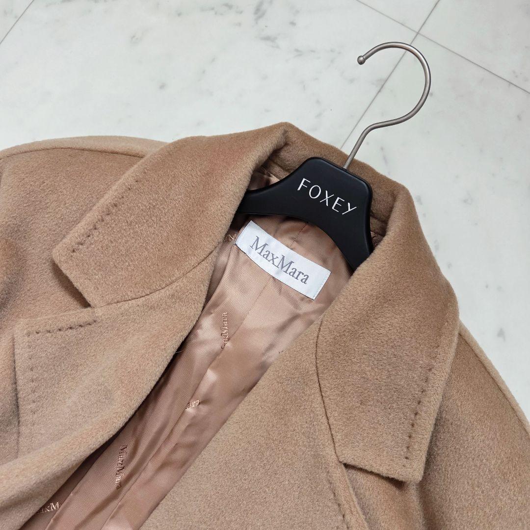 MaxMara ベージュ ダブルブレスト アイコンロングコート　カシミヤ　白タグ