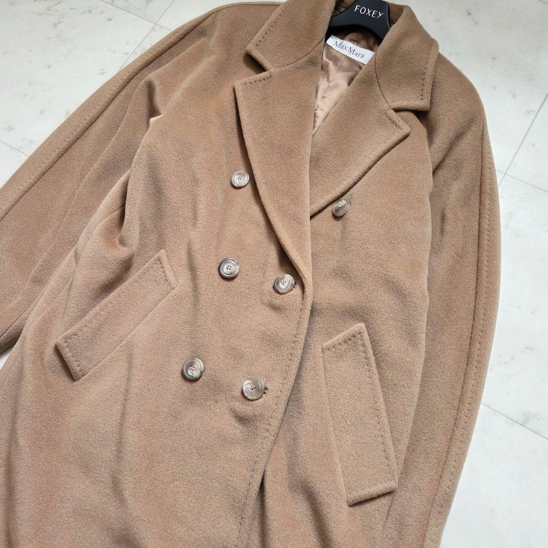 MaxMara ベージュ ダブルブレスト アイコンロングコート　カシミヤ　白タグ