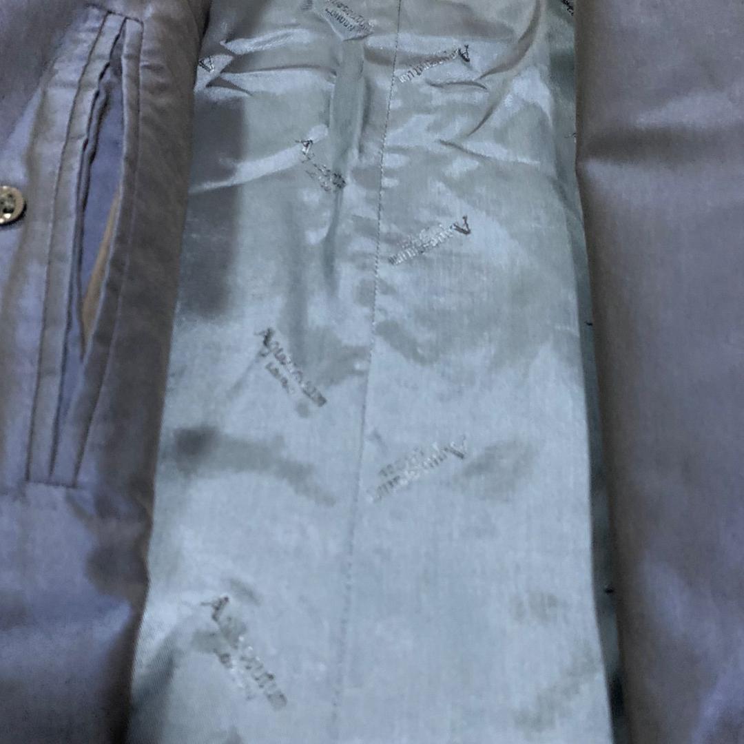 美品✨アクアスキュータム シルク100% 光沢 トレンチコート ネイビー