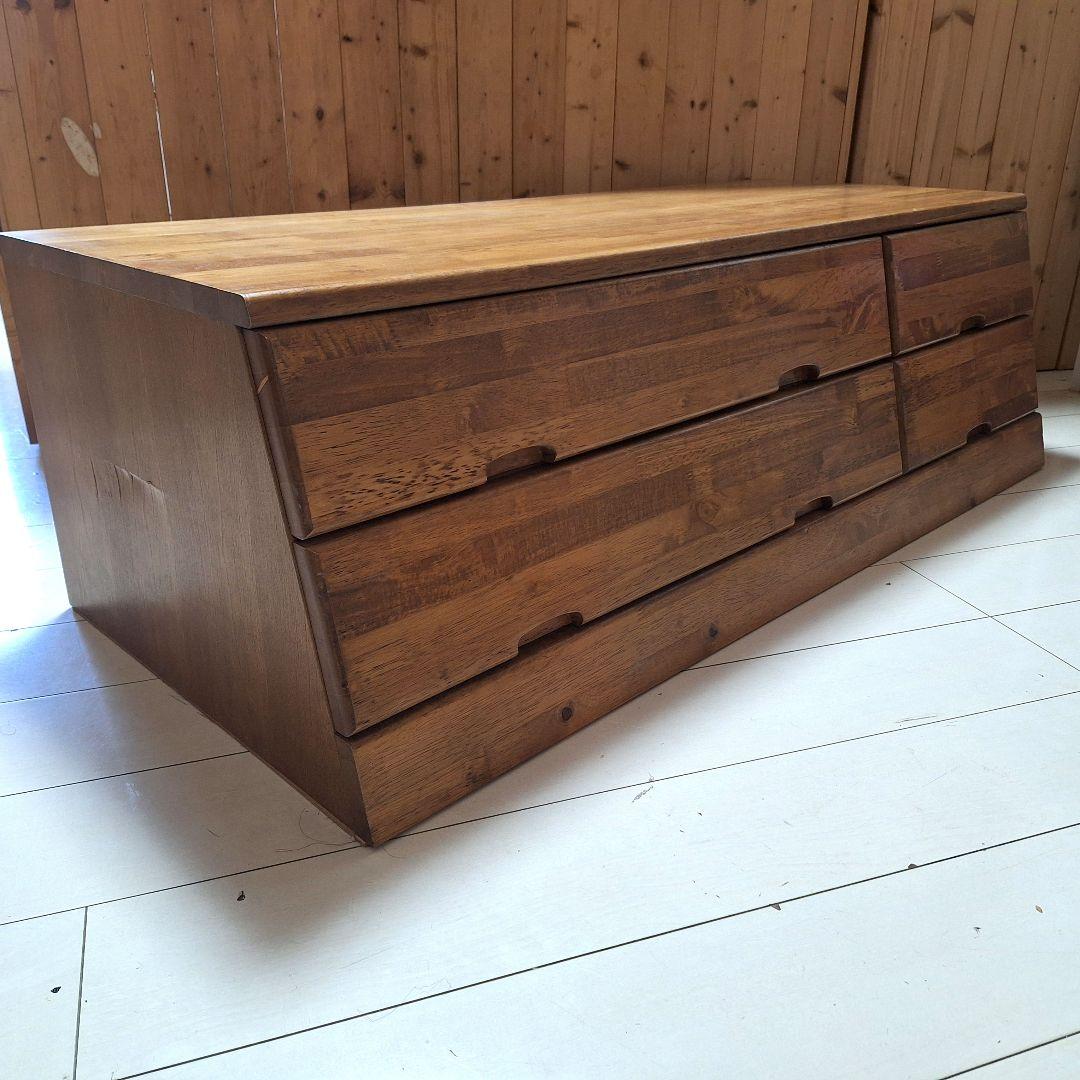 イペ材　テレビボード　ローボード　タンス　収納　スタイリッシュ　アンティーク