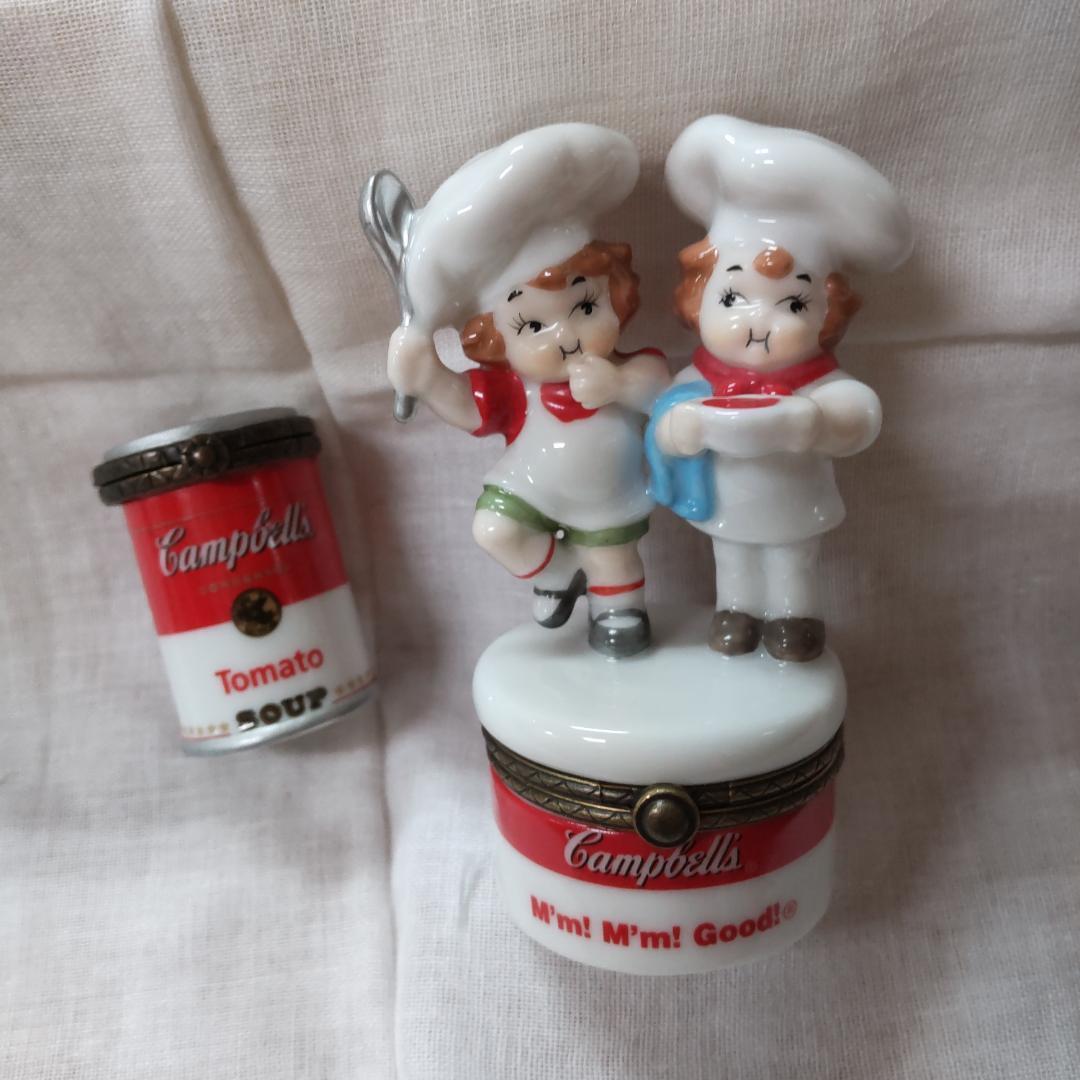 Campbellkids　キャンベルキッズ　陶器小物入れ 　2点　ヒンジボックス