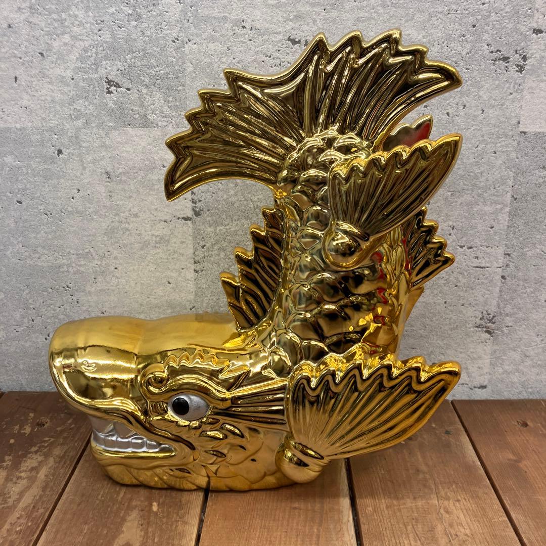 レトロ 陶器製 金のシャチホコ 金鯱 名古屋城 天守閣 守り神 縁起物 置物