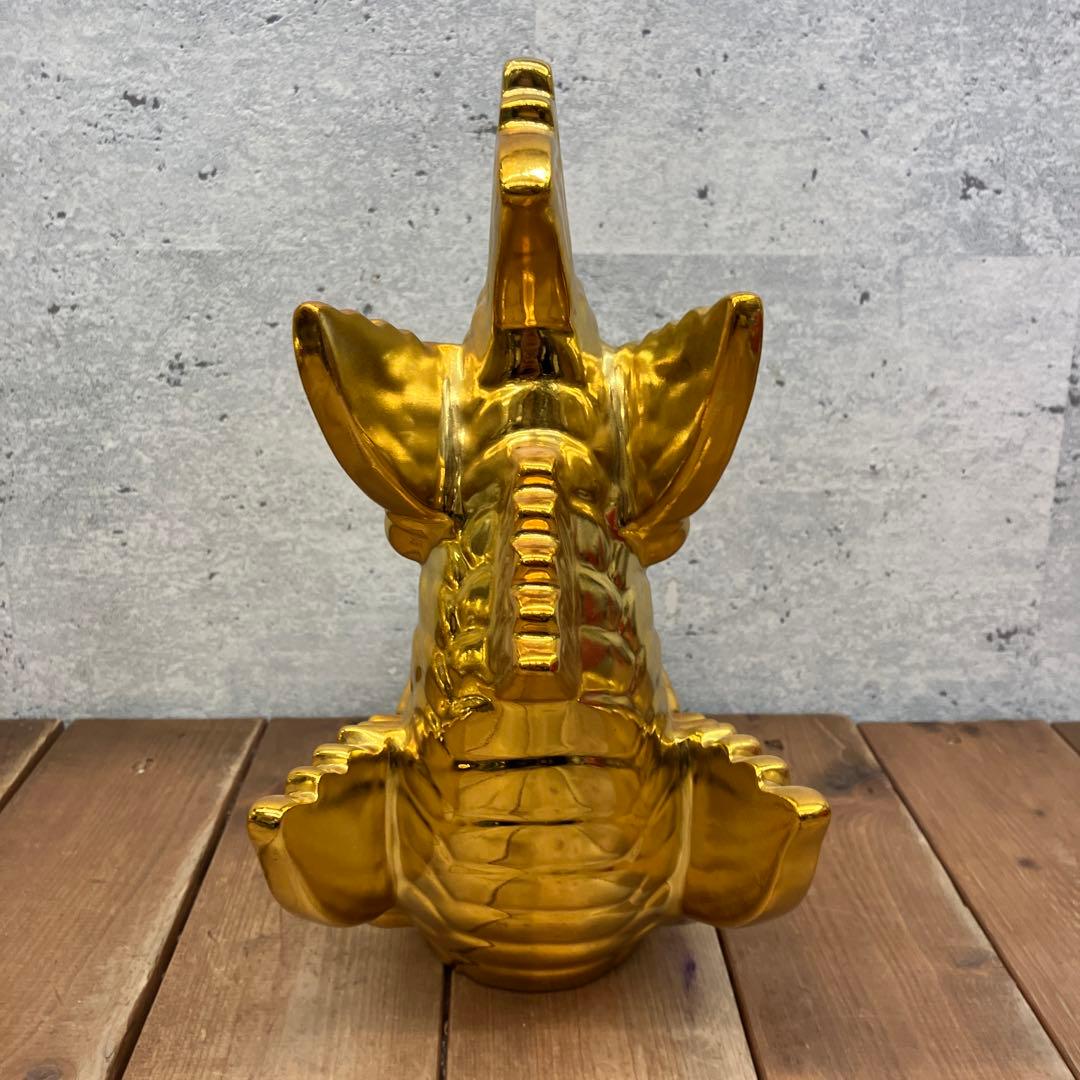 レトロ 陶器製 金のシャチホコ 金鯱 名古屋城 天守閣 守り神 縁起物 置物