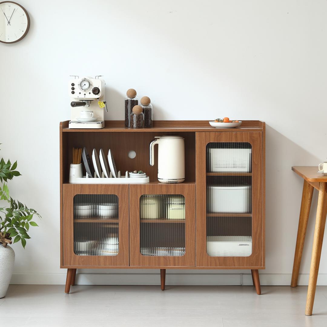 NARUMI'Sキャビネット サイドボード 食器棚 リビングボード BROWN