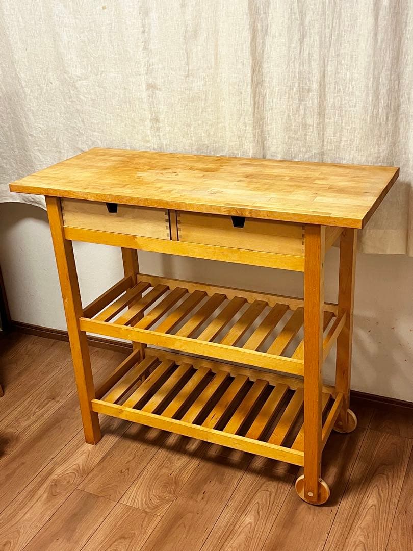 IKEA イケア フォルホイア　キッチンワゴン 木製