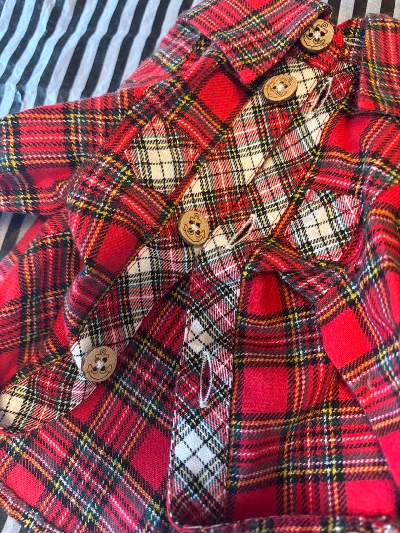 21◆チェックシャツ　PUERTO お洋服　犬