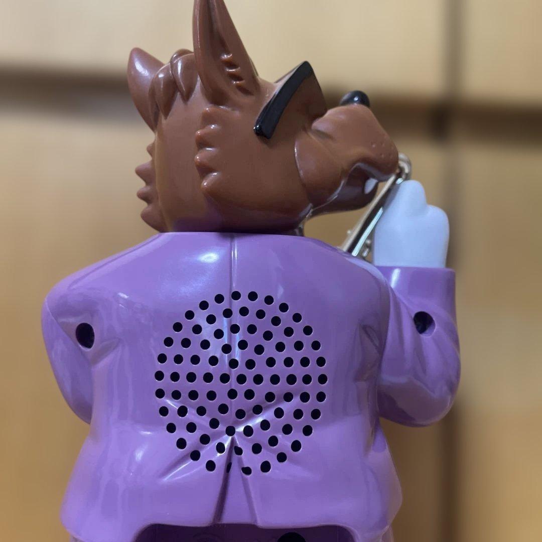 80'sダンディーウルフ　目覚まし時計　キャラクター置き時計　からくり