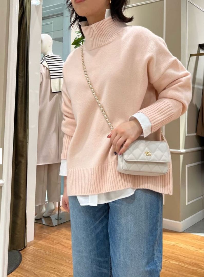 完売　23区 S ウールカシミヤブレンド スタンドネック ニット ¥19,910