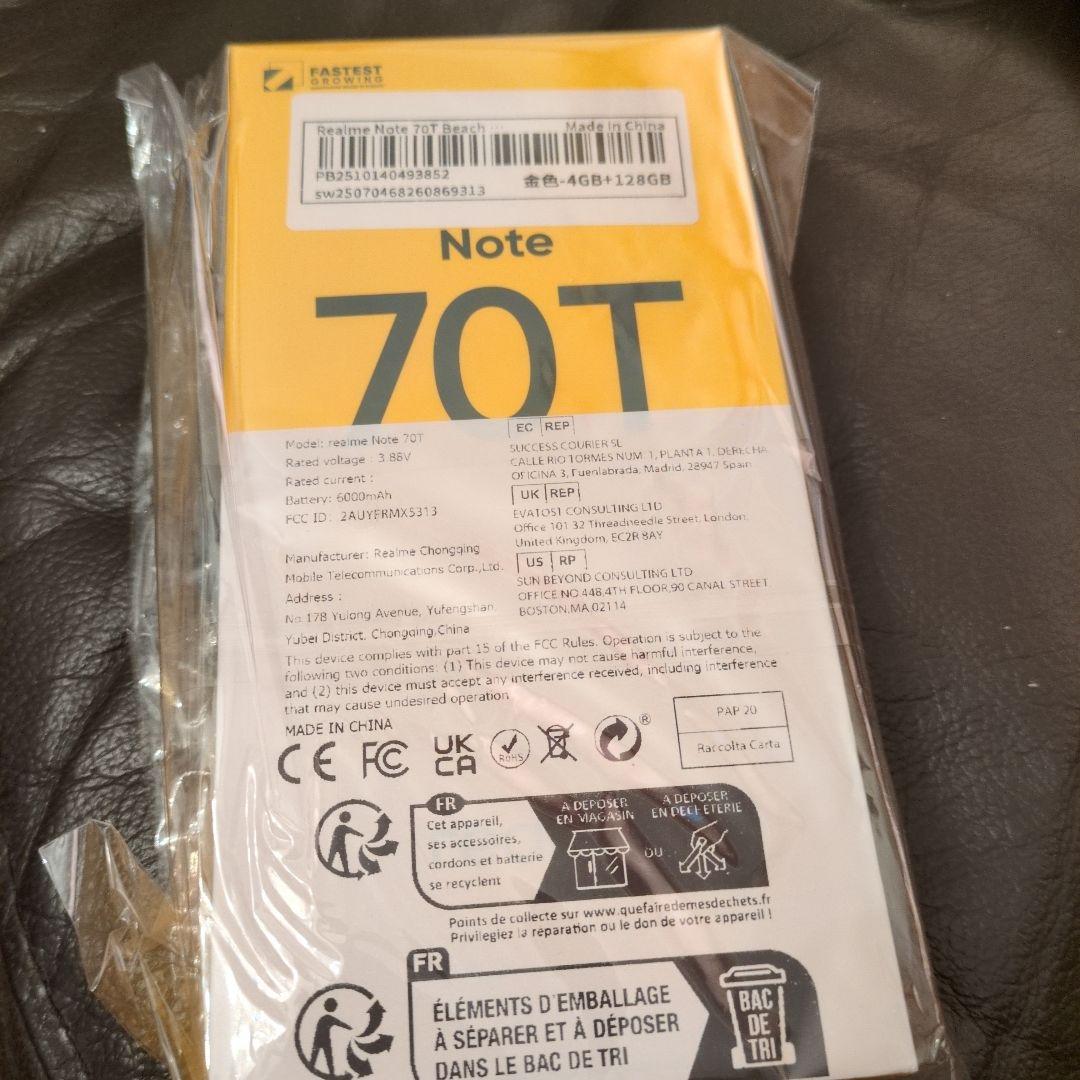 お値下不可！realme Note 70T Gold 4GB 128GB